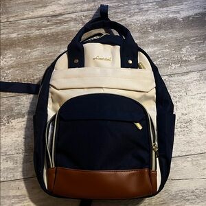 Elegant Navy and Cream Backpack